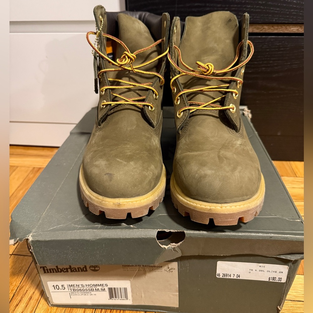 Timberland Men’s Premium 6-inch Olive Green Boots